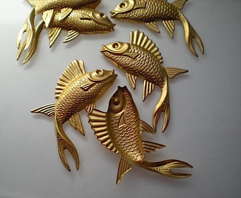 アクセサリー FishingSY 6 Large Brass Fish Charms, Left and Right ZG108 - Etsy