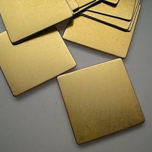 12 pezzi grezzi per stampaggio quadrati in ottone piatto, 1-1/8&quot; ZA203