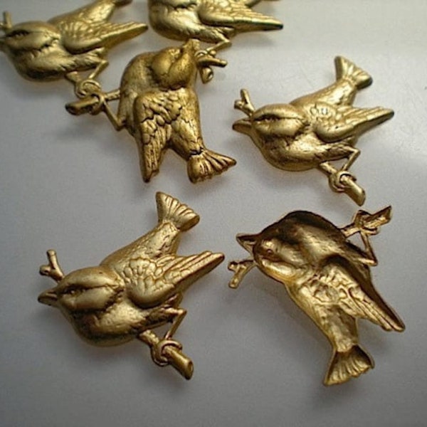 6 bird on a branch stampings ZE312