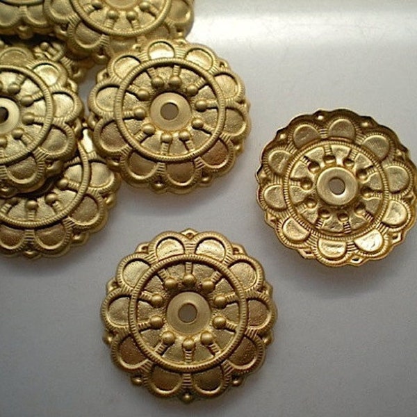 12 brass mirror rosettes ZC115