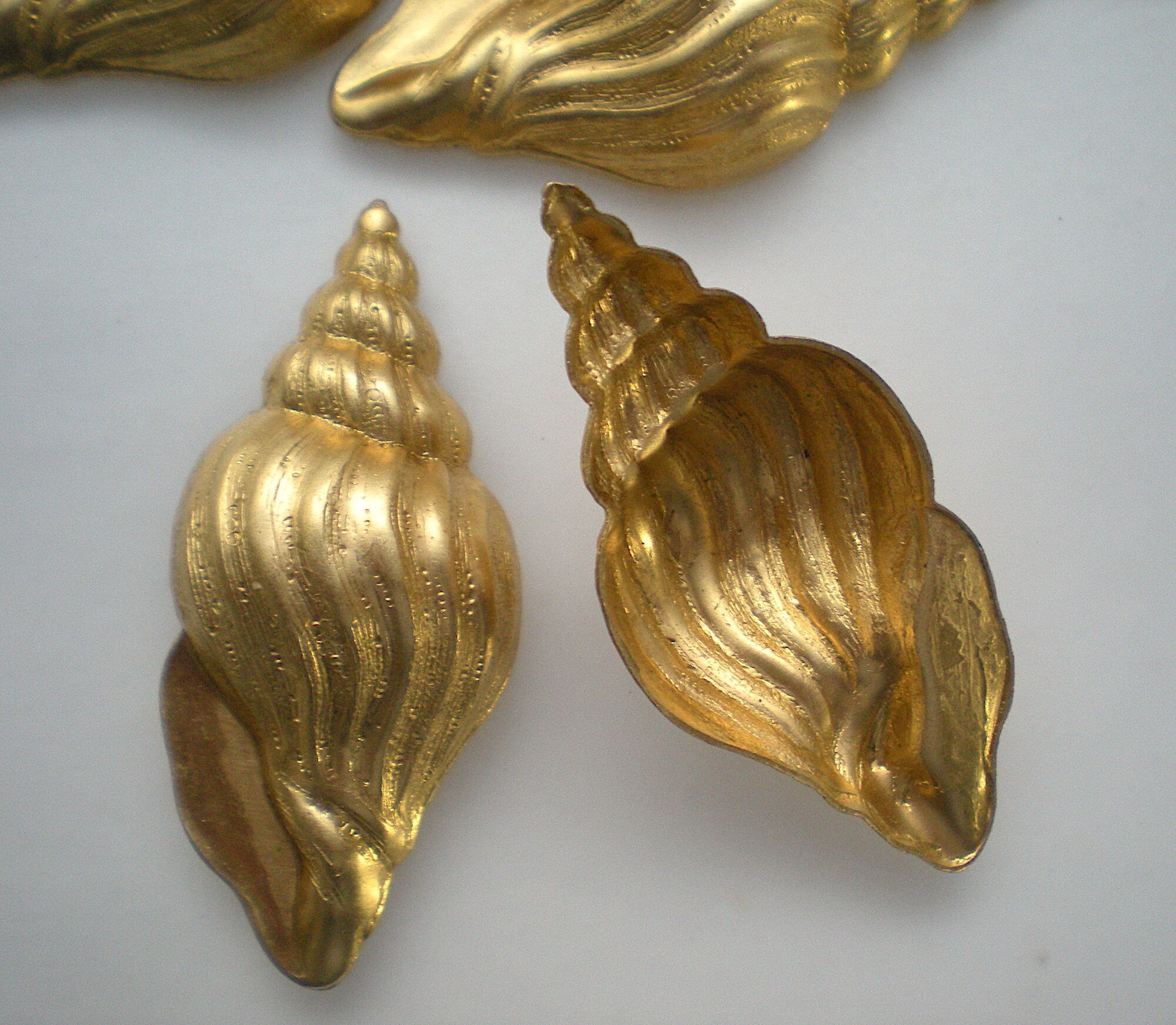 Shell Stipling 4 Large Shell Stampings ZG253 - Etsy