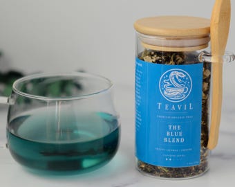 THE BLUE BLEND – Butterfly Pea Flower White Tea - Floral & Fruity | Teavil Artisan Tea Blend