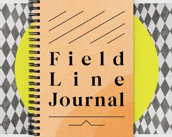 Field Line Journal Signal Orange — Dotted Notebook for Notes, Ideas, and Field Work