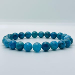 Apatite Bracelet, Enhance Motivation & Personal Growth,AAA Apatite Bead Handmade Beaded Bracelet, Crystal Gift for Her, Boho Healing Jewelry