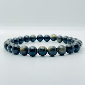 Bracciale in ossidiana dorata, protegge dalla negatività e aumenta il potere personale, braccialetto di perline di cristallo curativo fatto a mano, regalo di protezione per lei