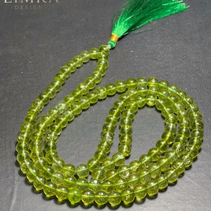 Peridot Necklace,108 Prayer Bead Mala for Abundance & Renewal, 108 Peridot Mala, Healing Crystal Jewelry, Tassel Necklace, Yoga Jewelry