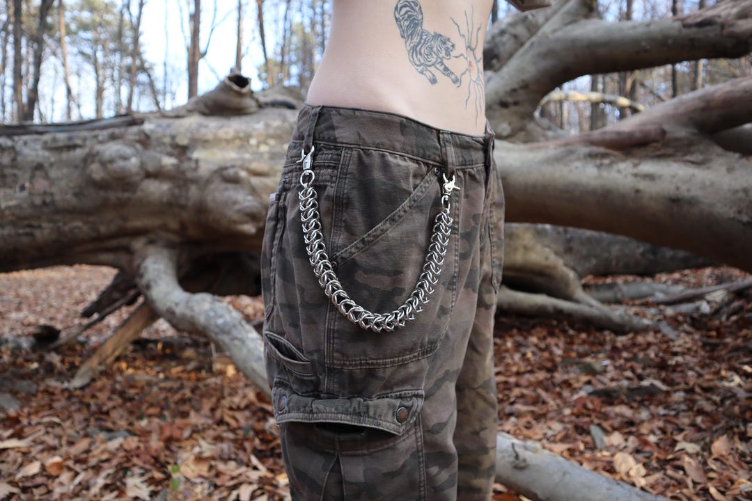 Box Weave Chainmail Wallet Chain Stainless Steel Handmade - Etsy