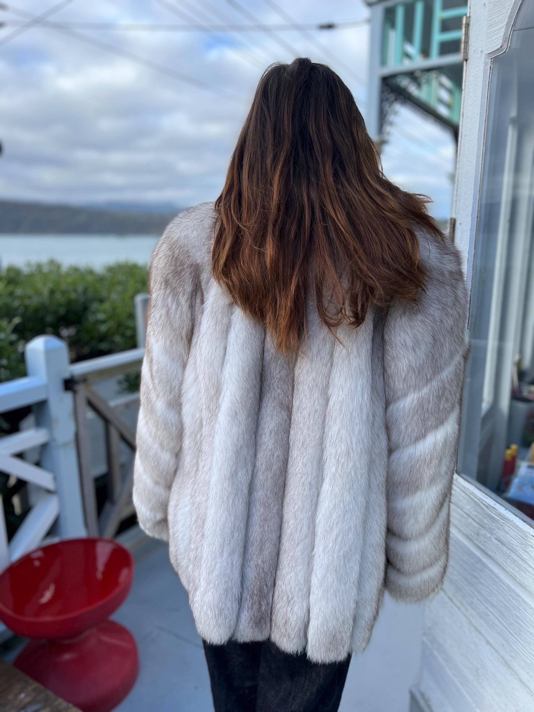 Vintage SAGA Fur Jacket - Blue Fox Fur - Small / Medium - Etsy