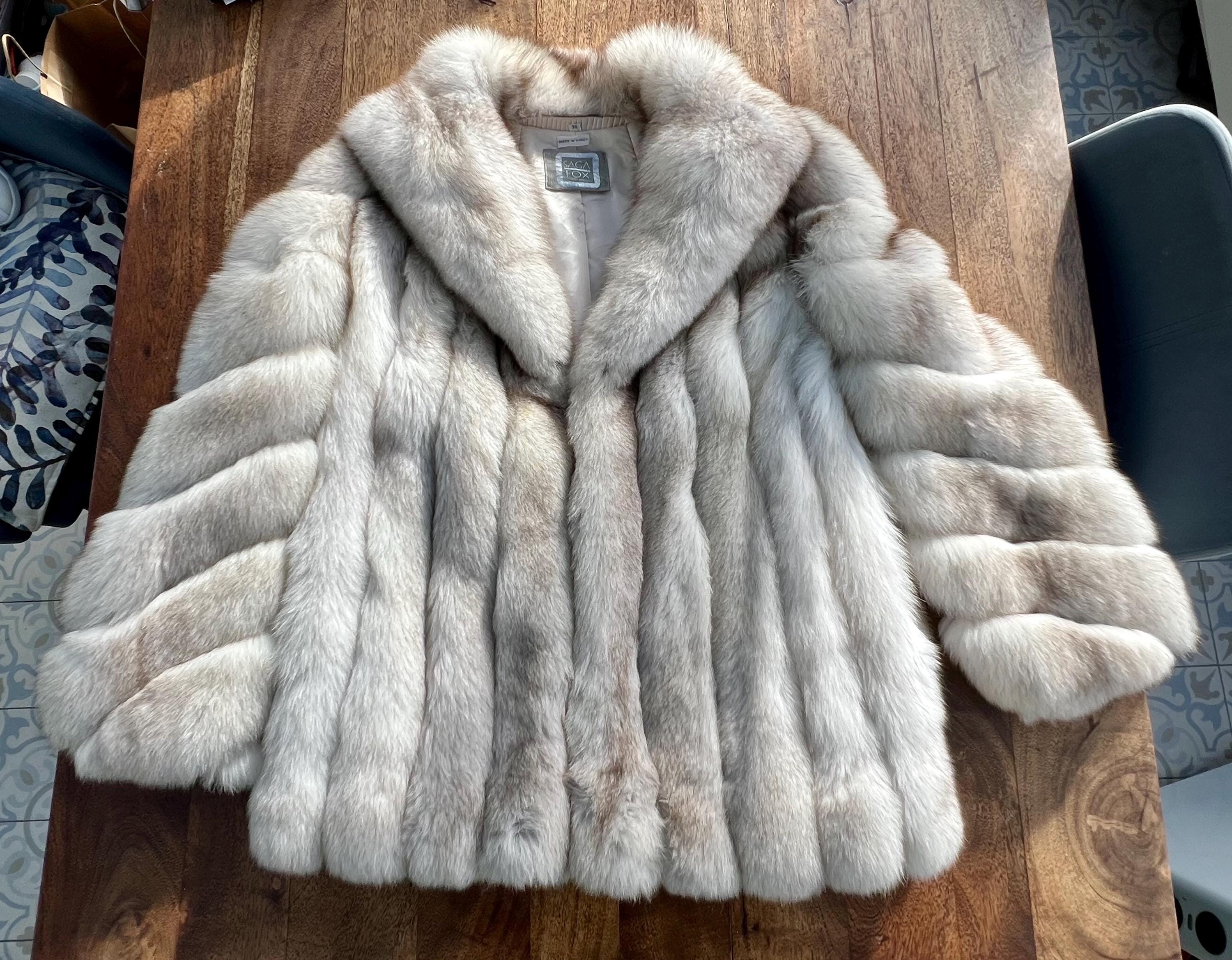 Vintage SAGA Fur Jacket - Blue Fox Fur - Small / Medium - Etsy