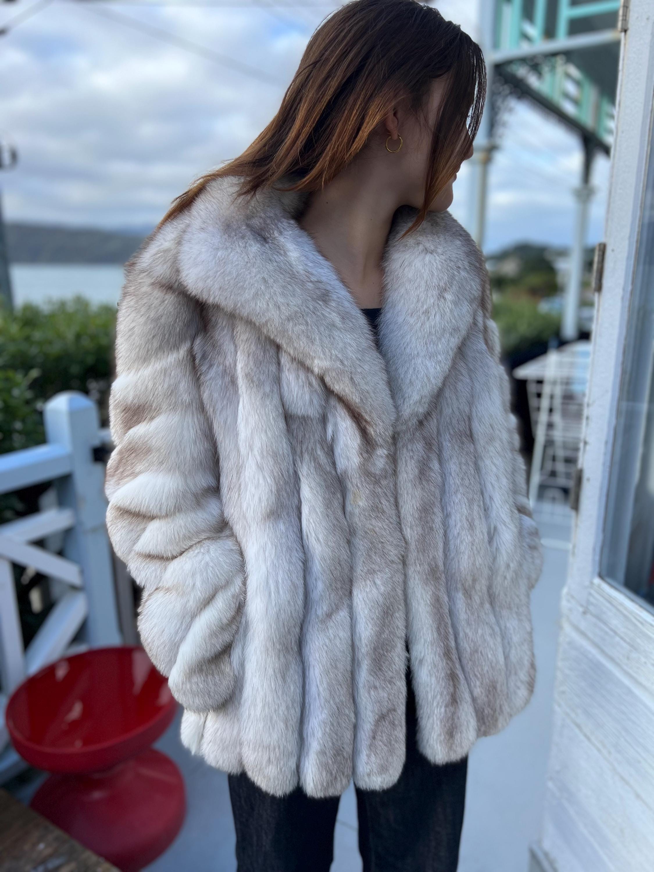 Vintage SAGA Fur Jacket - Blue Fox Fur - Small / Medium - Etsy