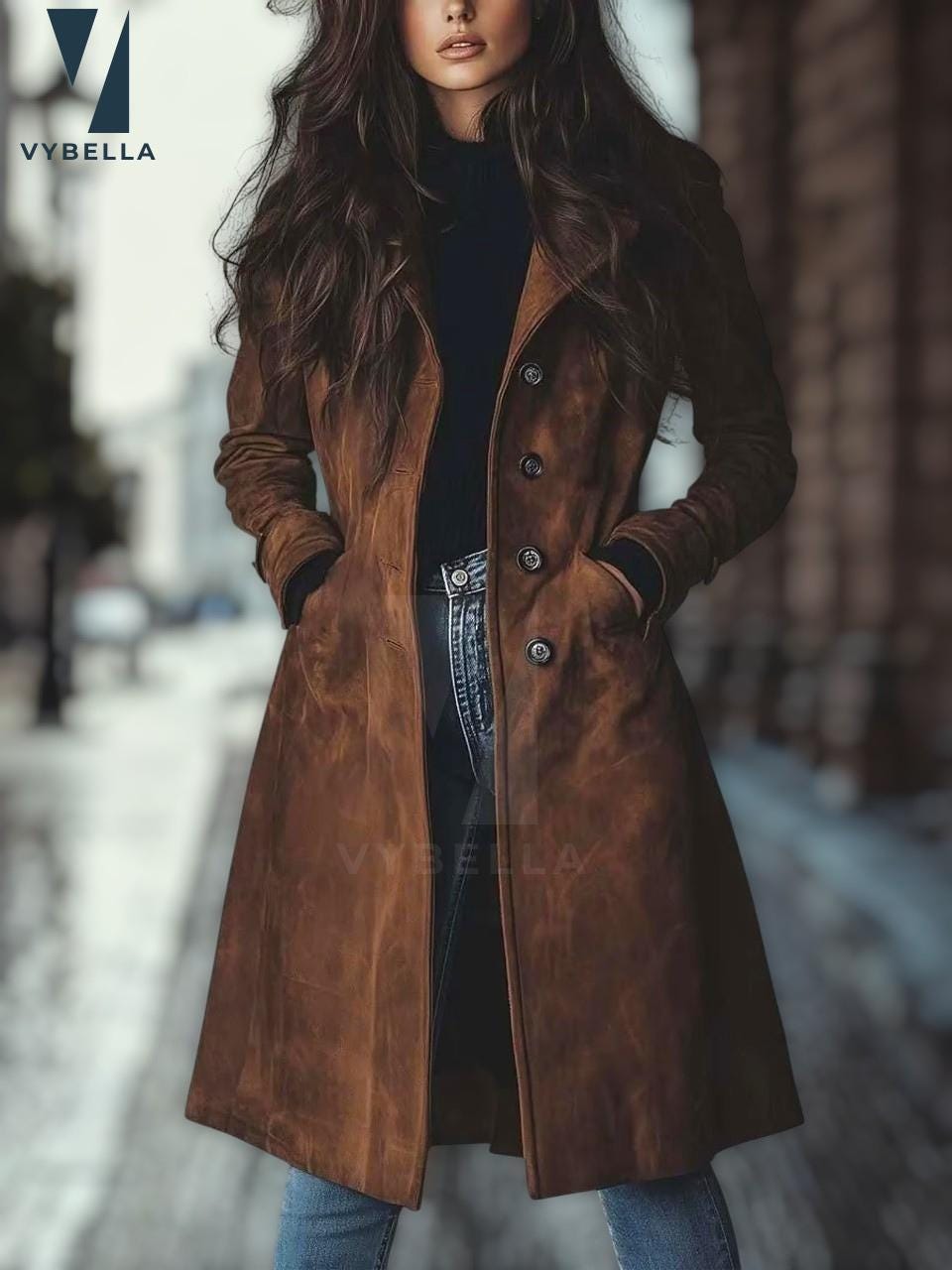 Vintage Suede Leather Long Women Coat - Etsy