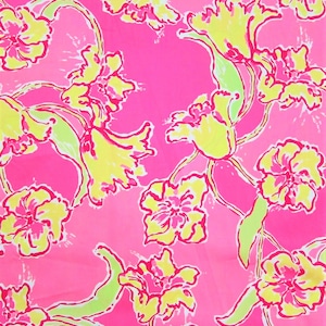 1 YARD Day Lilly Sateen Cotton Fabric Lily