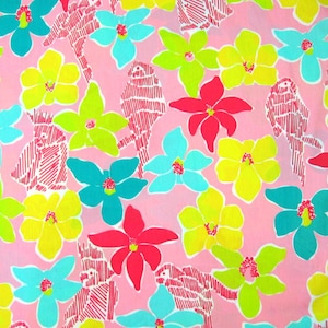1 YARD Parrot-ise Poplin Cotton Fabric Lily