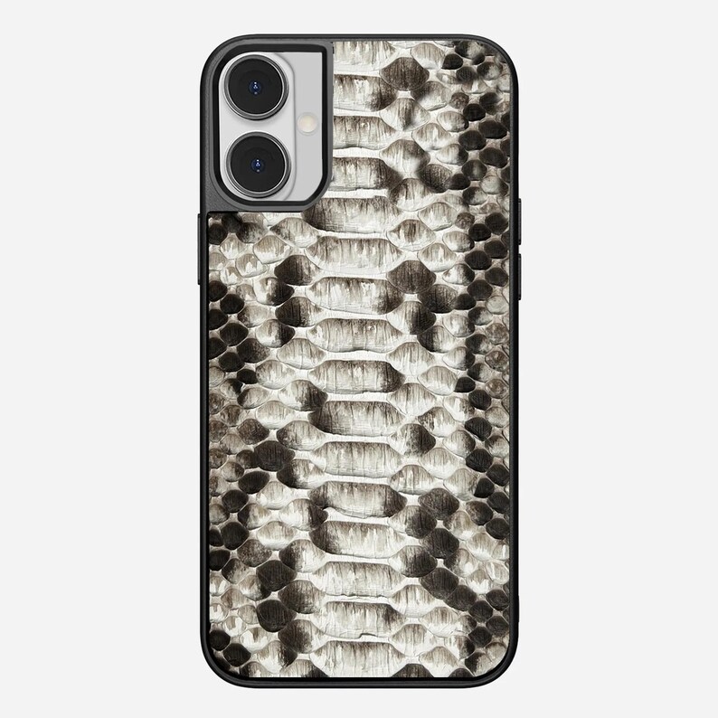 Personalized Python Leather iPhone Case: Handmade Card Holder & Hand Strap Ashe Classic
