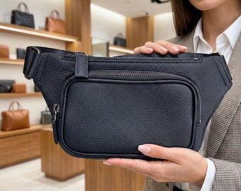 Handmade Leather Crossbody Sling Bag – Personalized Minimalist Belt Bag