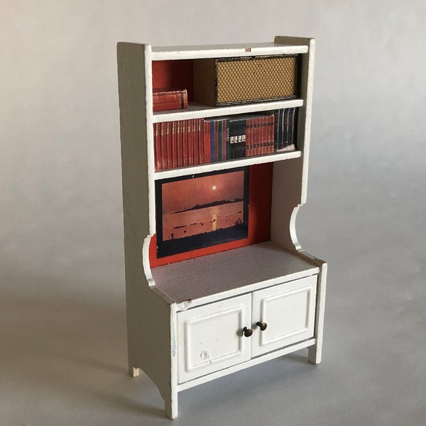 Armoire bibliothèque Lundby vintage avec portes