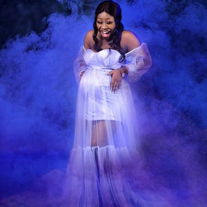 Tulle baby shower dress, birthday photoshoot dress, African styles, women clothing, women fashion, Nigerian clothing, African outfit