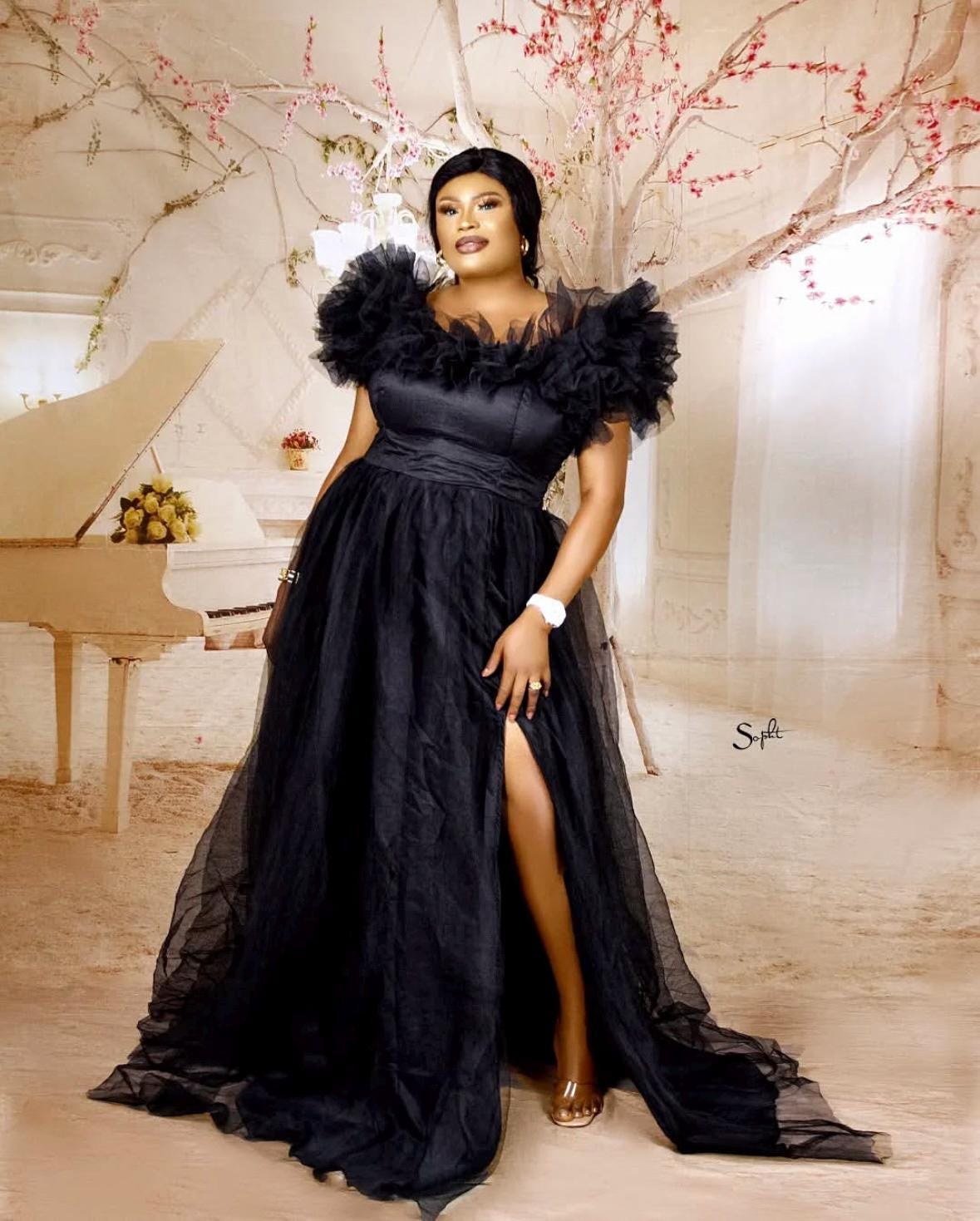 layered dress black Lace Off the Shoulder Tiered Layers Long Formal Gown – Ohmollydress Universal Size:XS Hidden back zipper/clasp projector sewing pattern IrinaShayk at the fashion