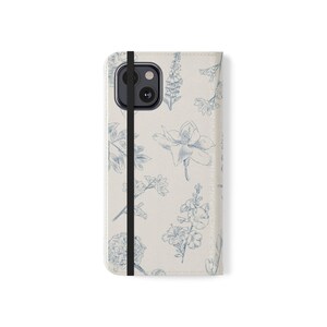 Étuis à rabat au design floral / Support de téléphone élégant, Cadeau personnalisable, Accessoire de mode, Accessoires femme, Inspiré de la nature