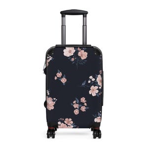 Blumenkoffer, Reisegepäck, stilvolles Handgepäck, Urlaubsutensilien, Geschenk für Reisende, Blumenreiseausrüstung