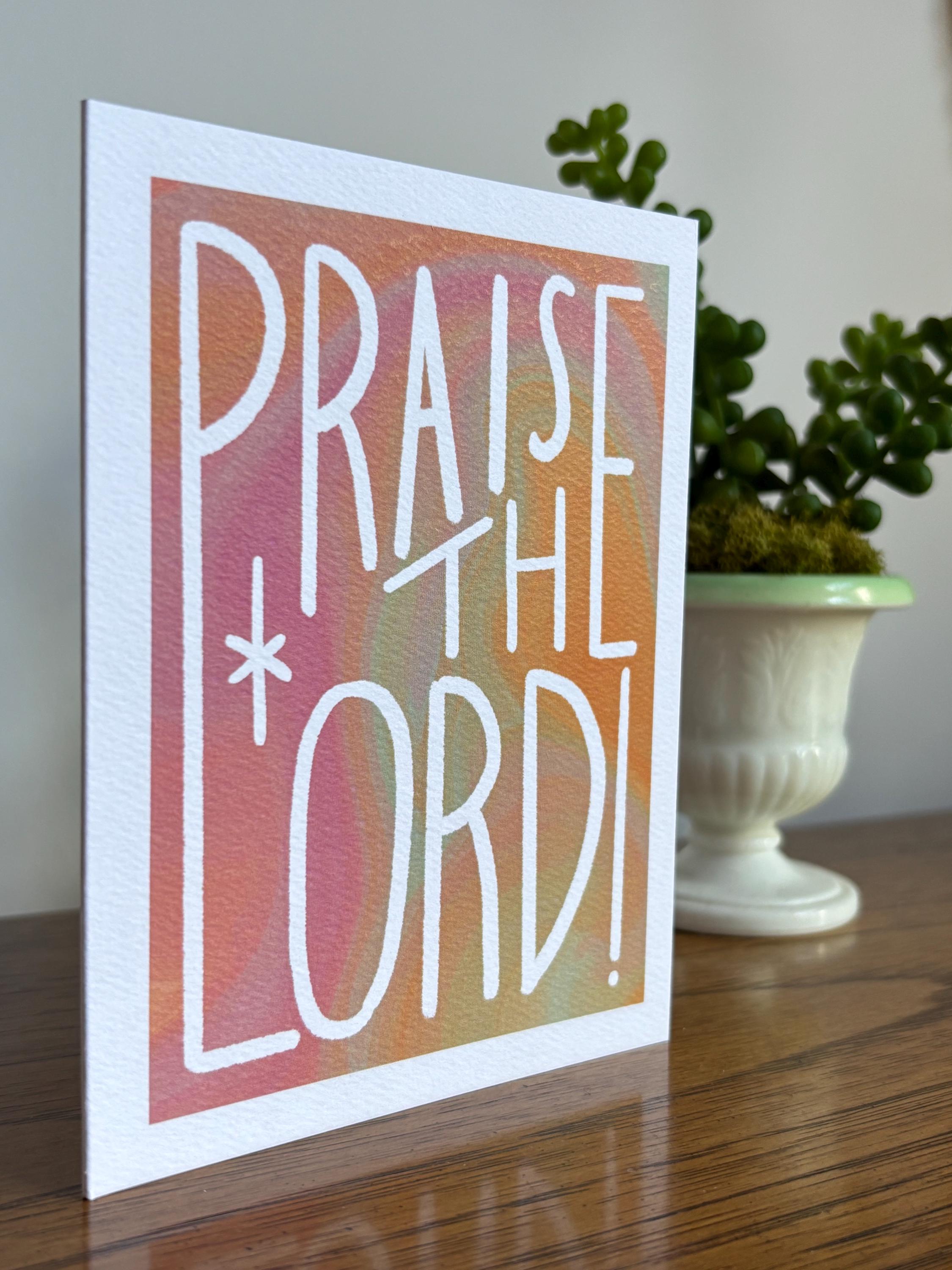 Praise Cards Example Hand Drawn Christian Greeting Card: “praise the Lord” Felt Weave - Etsy