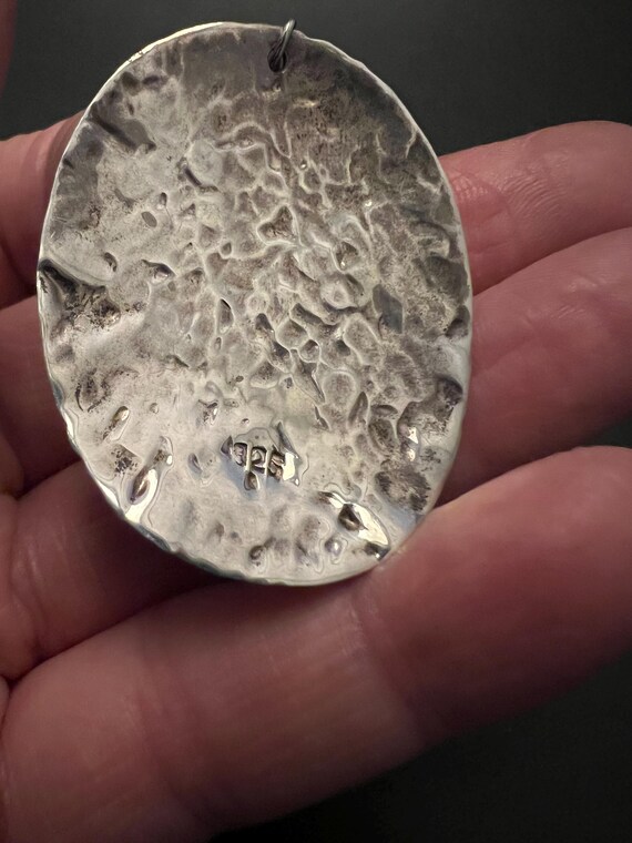 Hammered Sterling Silver Disc Earrings: 925 State… - image 9