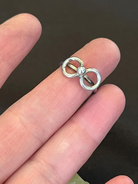 Sterling Silver Infinity Loop Ring 925 Minimalist… - image 8