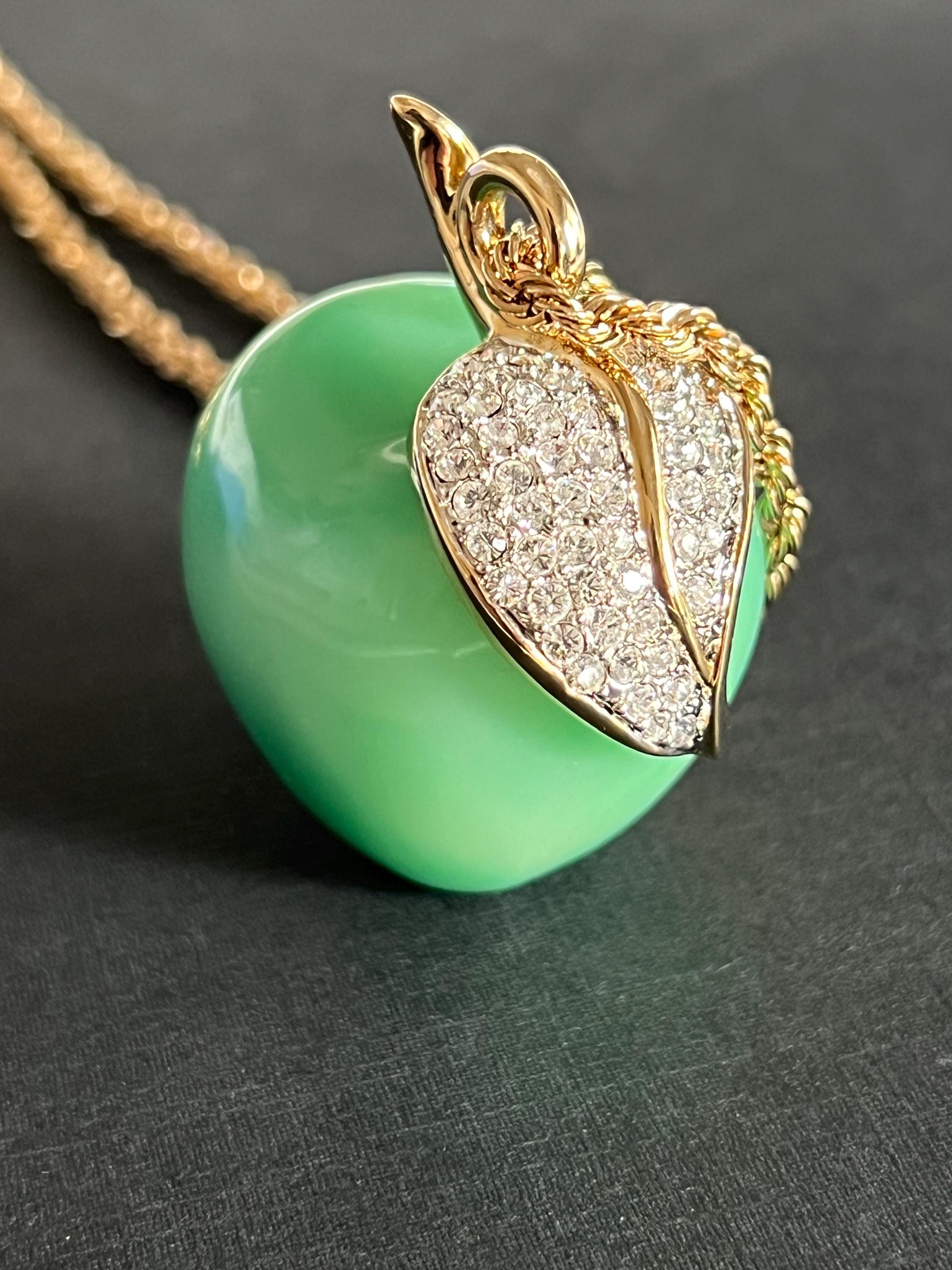 Kjl Apple Necklace - Etsy