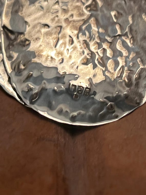Hammered Sterling Silver Disc Earrings: 925 State… - image 7