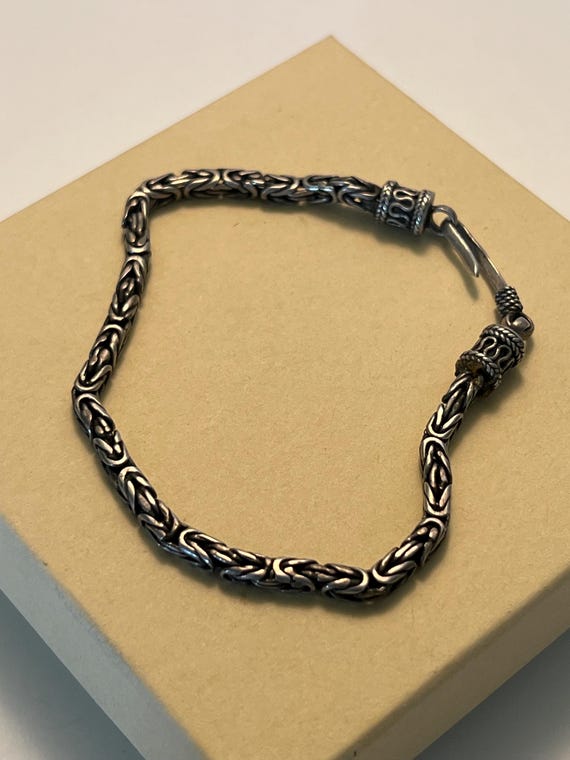 Sterling Silver Byzantine Bracelet