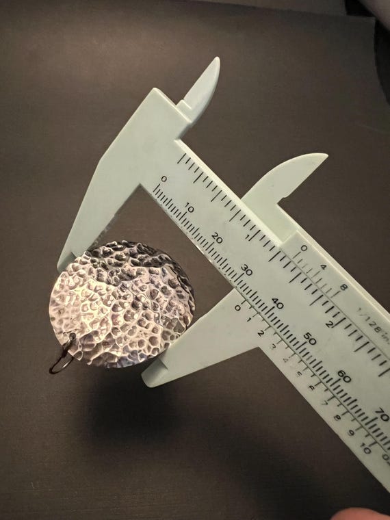 Hammered Sterling Silver Disc Earrings: 925 State… - image 11