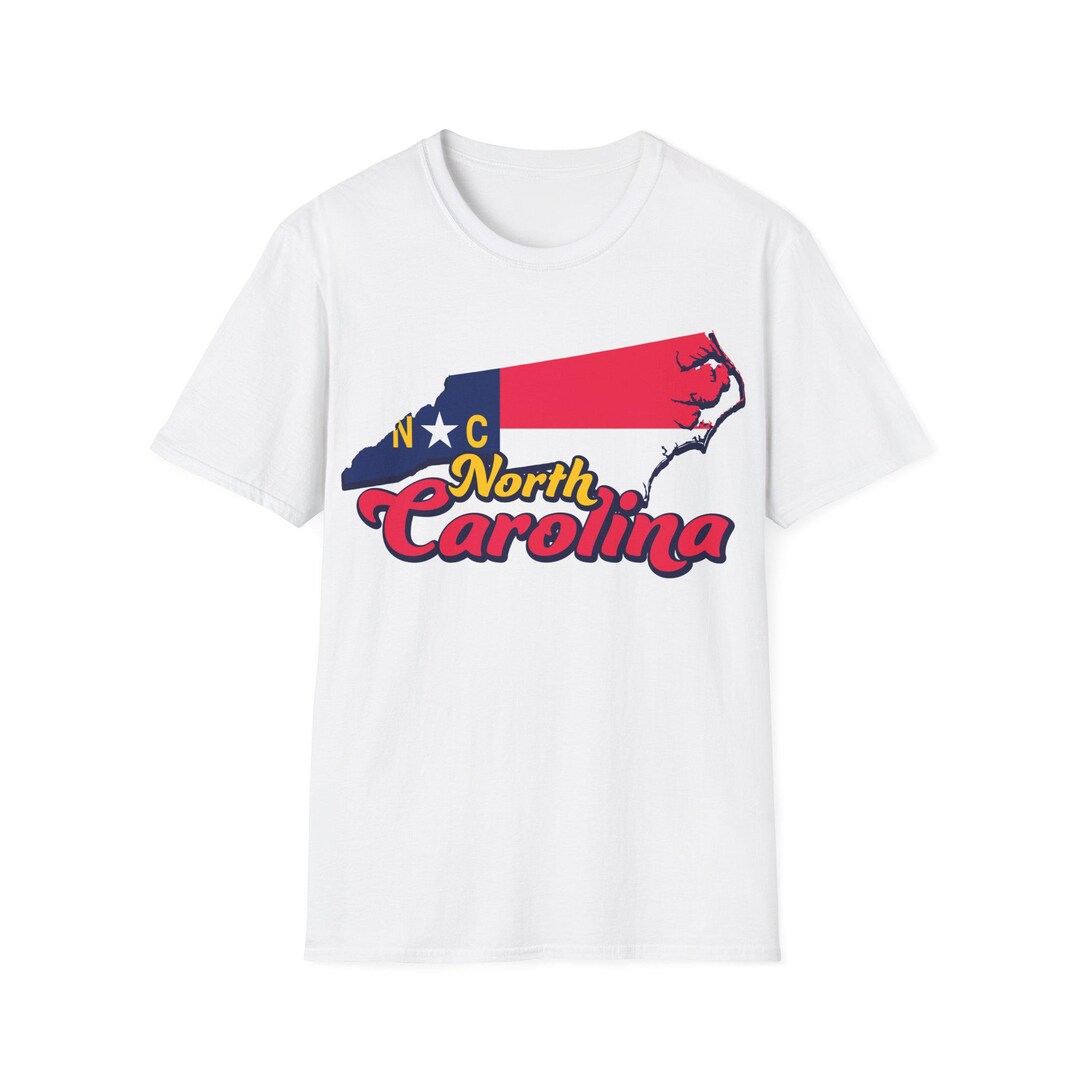 NC State Pride Shirt: North Carolina Flag Map, Southern Heritage Gift ...