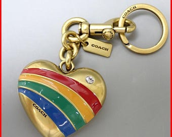 Coach Vintage Y2K Burgundy Leather Heart Photo Holder Bag Charm - Etsy