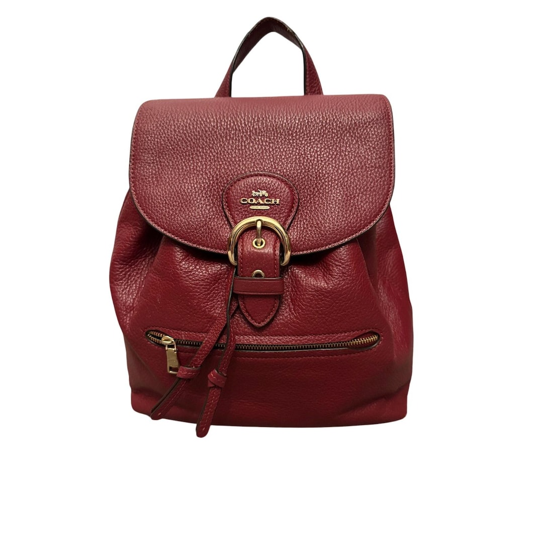 バッグ Vintage Coach Backpack Leather Red USA Vintage Coach Leather Backpack red 9960 | eBay