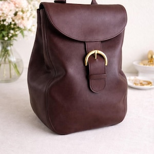 Vintage Coach Leather Mahogany Chocolate Brown Backpack Coach Mahogany Chocolate Brown Backpack Vintage Leather - Etsy main image 3