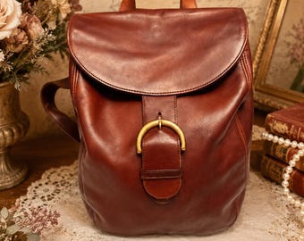 Coach Brooke Backpack Brown Mahogany Leather Vintage