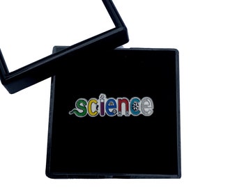 Science lapel pin science word lapel pin science gift