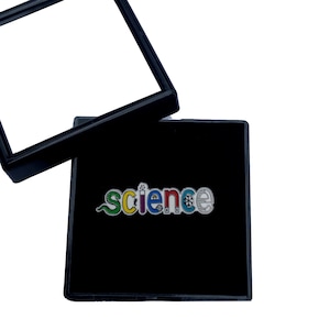 Science lapel pin science word lapel pin science gift