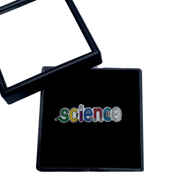 Science lapel pin science word lapel pin science gift