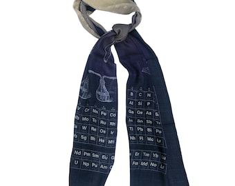 Periodic table of Elements scarf
