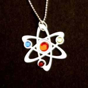 3 Stone Science Symbol necklace image 2