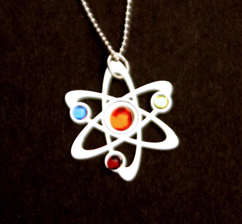 3 Stone Science Symbol necklace image 2