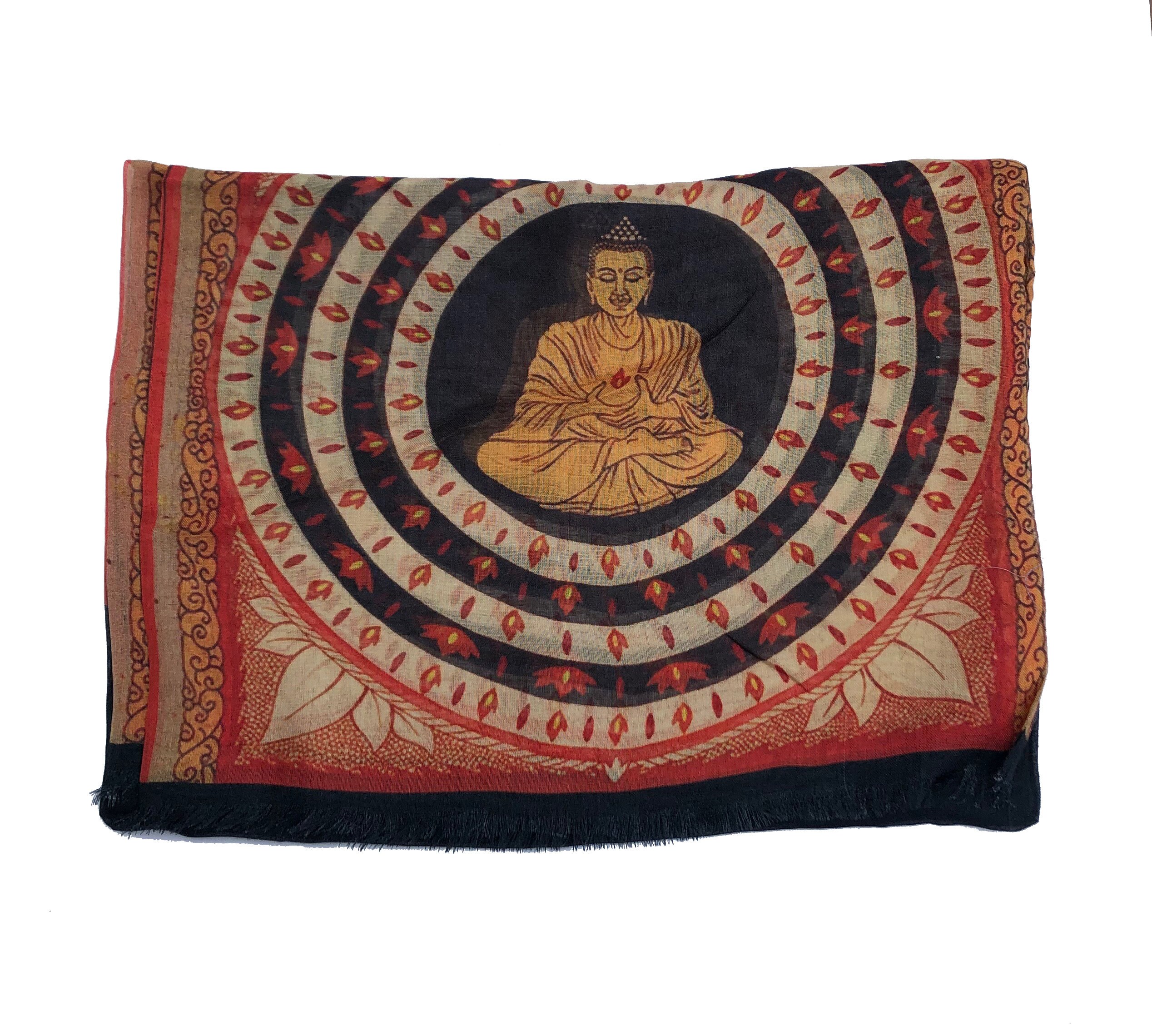 Buddhism Scarf Buddha Scarf Buddhist Scarf - Etsy