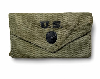 Auténtica bolsa de primeros auxilios del ejército estadounidense de la Segunda Guerra Mundial, 1941, J. & A. SHOE