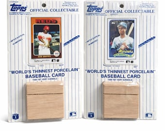 Ken Griffey Sr & Jr Topps Porcelain Limited Edition Cards Set Sealed 1990s  - Etsy