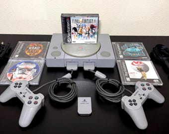 Sony PS1 Console Bundle | Final Fantasy IX, 5 Games, 2 Controllers
