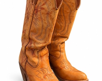 Vintage Miss Capezio Women’s 5.5 M Tall Western Cowboy Boots Leather USA Made