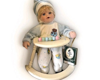 Bambola di porcellana vintage Baby di Geppeddo - "ZACHARY" - a Walker!
