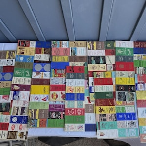 165 Vintage Matchbooks on Display Boards - Restaurants, Hotels, Ads