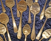 Plant marker hand stamped vintage silver plate flatware each